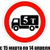 Временное закрытие дорог для большегрузов